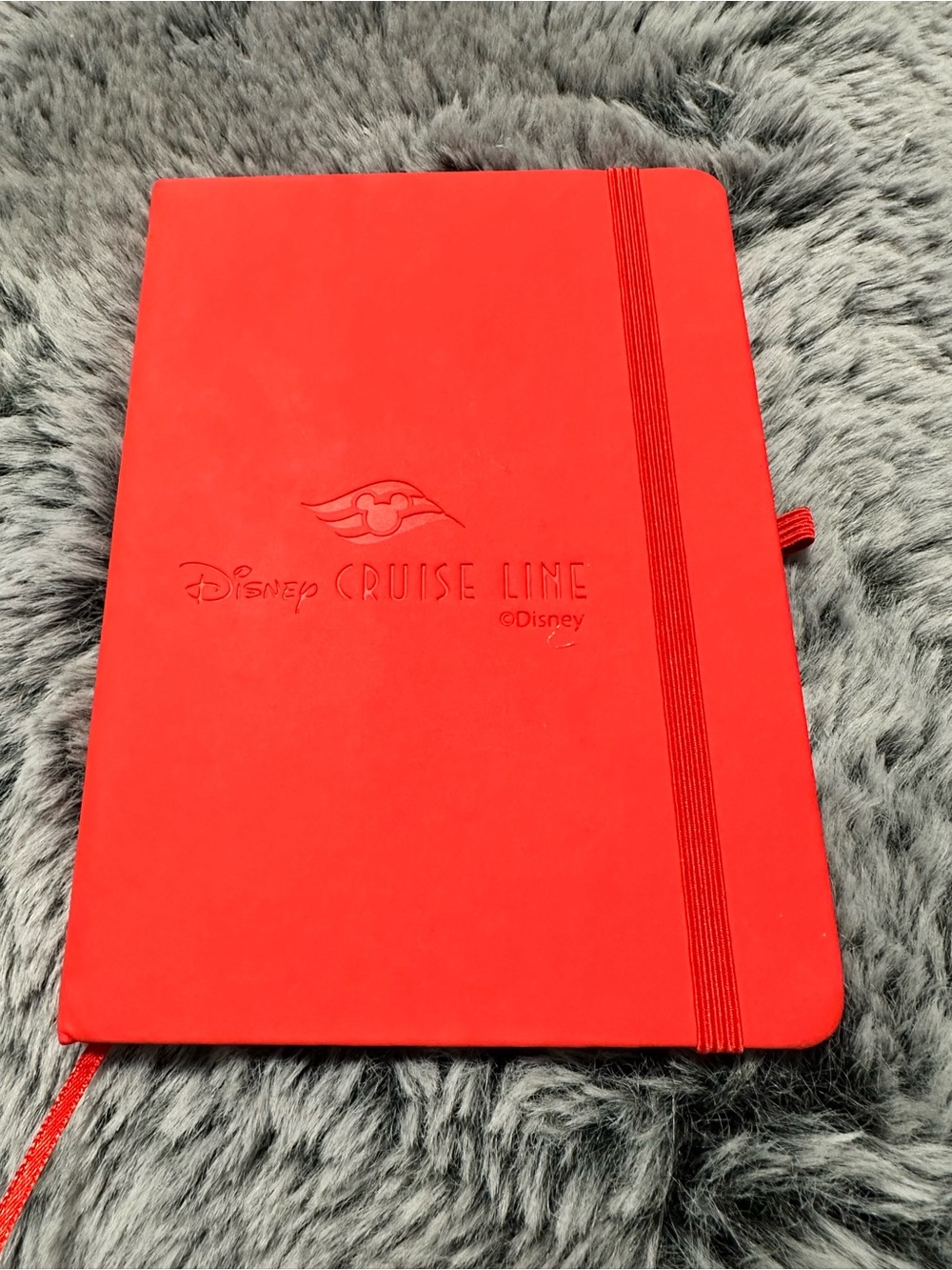 Disney Cruise Line Red Hardcover Cruise Line Notebook with Elastic Strap